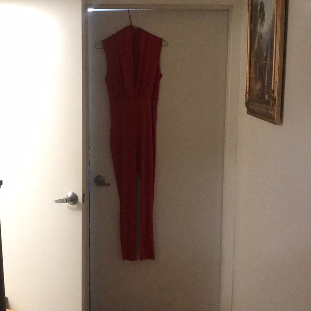 Spandex Red Jumpsuit